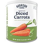 $12.02: 38-Oz Augason Farms Dehydrated Diced Carrots Can (216 Servings) at Amazon