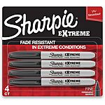 [S&amp;S] $2.82*: 4-Count Sharpie Extreme Fine Point Permanent Markers (Black) at Amazon