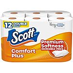 [S&amp;S] $22.40: 6 × 12-Count 231-Sheets Scott ComfortPlus Double Roll Toilet Paper ($3.73 each) at Amazon