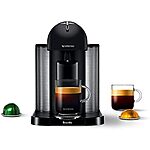 $131: Nespresso Vertuo Coffee and Espresso Maker by Breville, Matte Black at Amazon