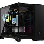 $69.99: CORSAIR iCUE Link 2500X RGB Tempered Glass mATX Mid-Tower Dual Chamber PC Case – Black at Amazon
