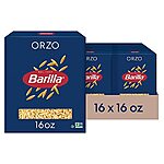 [S&amp;S] $12.46*: 16-Pack 16-Oz Barilla Pasta (Orzo) at Amazon (77.9￠ each)