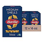 [S&amp;S] $9.35: 12-Pack 16-Oz Barilla Pasta (Medium Shells) at Amazon (77.9￠ each)