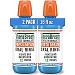 [S&amp;S, AC] $10.73*: 2-Pack 16-Oz TheraBreath Fresh Breath Oral Rinse (Icy Mint) at Amazon