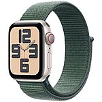 $189: Apple Watch SE (2nd Gen) [GPS + Cellular 40mm] Smartwatch (Starlight AluminiumCase with LakeGreen Sport Loop) at Amazon