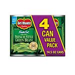 [S&amp;S, AC] $2.31: 4-Pack 14.5-Oz Del Monte Canned Fresh Cut Blue Lake French Style Green Beans at Amazon (57.8￠ each)