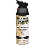 12-Oz Rust-Oleum Universal All Surface Spray Paint (Gloss Black) $3.60