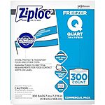 [S&amp;S] $19.16: 300-Count SC Johnson Professional Ziploc Quart Freezer Bags at Amazon