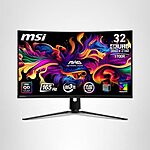 $629.99: 32&quot; MSI MAG QD-OLED 4K 165Hz 1700R Curved Gaming Monitor (321CUP) at Amazon