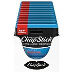 [S&amp;S] $6.32: 12-Pack 0.15-Oz ChapStick Lip Balm Tubes (Classic Medicated) at Amazon (52.7￠ each)