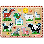 $5.49*: 8-Piece Melissa &amp; Doug Farm Animals Sound Puzzle at Amazon