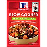 [S&amp;S] $10.03: 12-Pack 1.5-Oz McCormick Slow Cooker Seasoning Mix (Hearty Beef Stew) at Amazon (83.6￠ each)