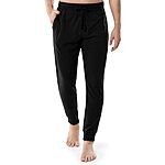 $8.06*: Fruit of the Loom Men's Jersey Knit Jogger Sleep Pant (Black or Navy) at Amazon