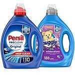 $29.58: Persil Liquid Laundry Detergent + Snuggle Exhilarations Liquid Fabric Softener (110 Loads + 188 Loads) at Amazon