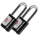 $7: 2-Pack Samsonite TSA Approved Travel Lock (Black) at Amazon