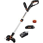 $79*: Worx 20V PowerShare 12&quot; Cordless String Trimmer &amp; Edger w/ Battery &amp; Charger at Amazon