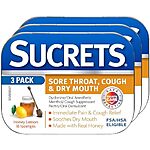 [S&amp;S, AC] $6.53*: 3-pk 18-ct Sucrets Sore Throat &amp; Cough Lozenges (Honey Lemon) at Amazon