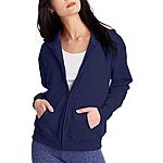 $7.71: Hanes Women's Ecosmart Full Zip Fleece Hoodie (Navy) at Amazon