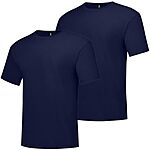 $6.32*: 2-Pack Hanes Men's Beefy-t Cotton T-Shirt (Navy) at Amazon