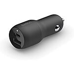 $5.99: Belkin 37W Dual Port USB-C + USB-A PPS Fast Car Charger at Amazon