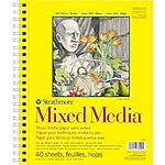 $9.99: 40-Sheets Strathmore 300 Series Mixed Media Paper Pad (9x12 inches) at Amazon