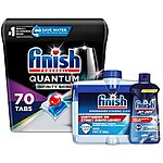 $32.93: Bundle of Finish Quantum Infinity Shine - 70 Count - Dishwasher Detergent + Jet-Dry Rinse Aid + Dishwasher Cleaner at Amazon