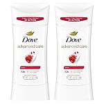 [S&amp;S] $6.07: 2-Pack 2.6-Oz Dove Advanced Care Antiperspirant Deodorant for Women at Amazon ($3.04 each)