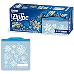 [S&amp;S, AC] $2.03: 19-Count Ziploc Quart Food Storage Freezer Bags (Holiday) at Amazon
