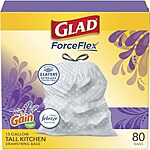 [S&amp;S, AC] $19.59: 2 × 80-Count Glad Trash Bags ($9.80 each) at Amazon