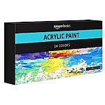 [S&amp;S] $11.58*: 24-Color 0.74-Oz Amazon Basics Acrylic Paint Tube Set at Amazon