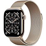 $689.99: Apple Watch Series 11 [GPS + Cellular 42mm] Smartwatch (Gold Titanium Case w/ Gold Milanese Loop) at Amazon