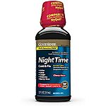[S&amp;S] $1.89*: 12oz GoodSense Nighttime Cold &amp; Flu Liquid Medicine (Cherry Flavor, 6-Hour Relief) at Amazon