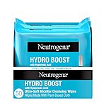 [AC] $8.48: 2-25 50-Count Neutrogena Hydro Boost Ultra-Soft Micellar Cleansing Wipes with Hyaluronic Acid at Amazon
