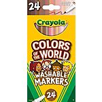 $3.34: 24-Count Crayola Colors of the World Markers at Amazon