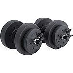 $29.44: CAP Barbell 40-Pounds Cement Dumbbell Set (Black) at Amazon