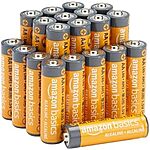 [S&amp;S] $6.31: 20-Count Amazon Basics AA Alkaline High-Performance Batteries at Amazon (31.6￠ each)