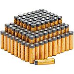 [S&amp;S] $17.05*: 100-Pack Amazon Basics AA High-Performance Alkaline Batteries at Amazon (17.1￠ each)
