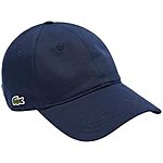 $31.99: Lacoste Organic Side Logo Cotton Twill Cap at Amazon