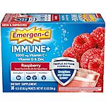 [S&amp;S, AC] $4.54*: 30-Count 0.31-Oz Emergen-C Immune+ Triple Action Drink Powder (Raspberry) at Amazon