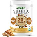 [S&amp;S, AC] $38.85: 3 × 1.25-Pound Orgain Simple Organic Vegan Protein Powder (Peanut Butter) ($12.95 each) at Amazon