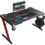$37.99: Homall Gaming Desk, Computer Desk with Carbon Fiber Surface (44 inch, Black) at Amazon