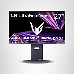 $617.83: 27&quot; LG UltraGear OLED QHD 480Hz 0.03ms FreeSync Premium Pro Gaming Monitor at Amazon