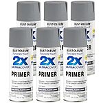 $21.91*: 6-Pack 12-Oz. Rust-Oleum Painter's Touch 2X Ultra Cover Spray Primer (Gray) at Amazon