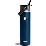 $20: 24-Oz Hydro Flask Wide Mouth Vacuum Insulated Stainless Steel Water Bottle (Indigo Blue) at Amazon