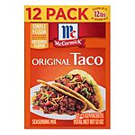 [S&amp;S] $6*: 12-Pack McCormick Original Taco Seasoning Mix Packets at Amazon