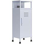 $47.97: Novogratz Cache Metal Locker-Style Mobile Storage Cart, Powder Blue at Amazon