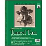 $6.99: Strathmore 400 Series Sketch Pad (Toned Tan, 9x12 inch, 50 Sheets) at Amazon