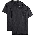 $7.92: 2-Pack Hanes Men's Short Sleeve Beefy Crewneck T-shirt (Charcoal Heather) at Amazon