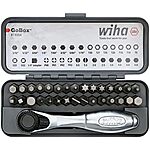 [AC] $25.49*: 32-Piece Wiha GoBox Standard Bit Set with Mini Ratchet (74984) at Amazon