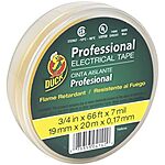 $3.69: Duck Brand Professional Grade Electrical Tape, 3/4-Inch by 66 Feet, Single Roll, Yellow (299017) at Amazon